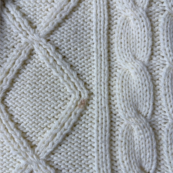 Vintage 80s Cable Knit Cardigan Sweater Medium - Picture 7 of 7